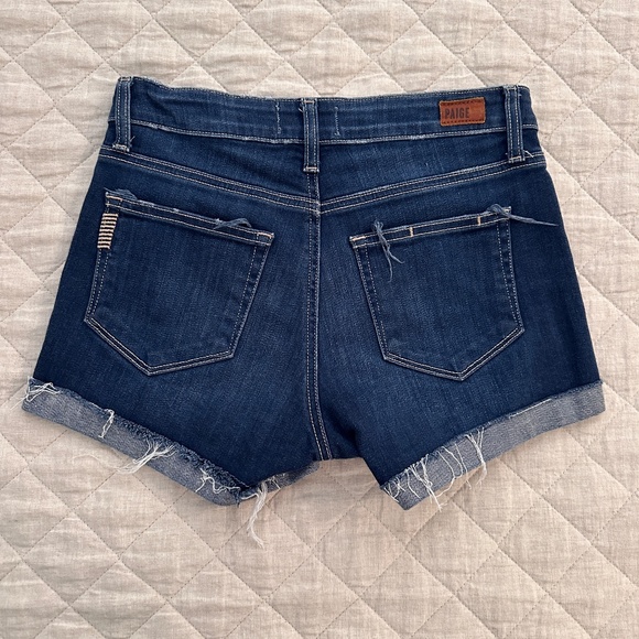 PAIGE | Jimmy Jimmy Short in Dark Blue Denim - Picture 3 of 5